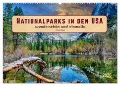 Cover Nationalparks in den USA - wunderschön und einmalig (Wandkalender 2026 DIN A2 quer), CALVENDO Monatskalender