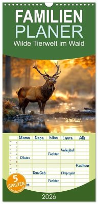 Familienplaner 2026 - Wilde Tierwelt im Wald mit 5 Spalten (Wandkalender, 21 x 45 cm) CALVENDO Familienplaner 2026 - Wilde Tierwelt im Wald mit 5 Spalten (Wandkalender, 21 x 45 cm) CALVENDO
