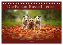 Cover Die Parson-Russell-Terrier ...mit neuen Abenteuern aus der Hundeknipserei (Tischkalender 2026 DIN A5 quer), CALVENDO Monatskalender