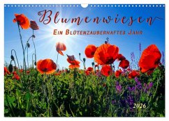 Blumenwiesen - ein blütenzauberhaftes Jahr (Wandkalender 2026 DIN A3 quer), CALVENDO Monatskalender
