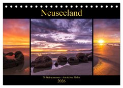 Neuseeland - Attraktiver Süden (Tischkalender 2026 DIN A5 quer), CALVENDO Monatskalender