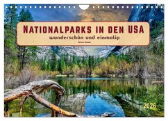 Cover Nationalparks in den USA - wunderschön und einmalig (Wandkalender 2026 DIN A4 quer), CALVENDO Monatskalender