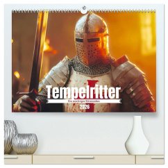 Tempelritter - Ein mächtiger Ritterorden (hochwertiger Premium Wandkalender 2026 DIN A2 quer), Kunstdruck in Hochglanz Tempelritter - Ein mächtiger Ritterorden (hochwertiger Premium Wandkalender 2026 DIN A2 quer), Kunstdruck in Hochglanz