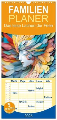 Familienplaner 2026 - Das leise Lachen der Feen mit 5 Spalten (Wandkalender, 21 x 45 cm) CALVENDO