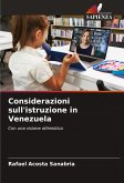 Considerazioni sull'istruzione in Venezuela Considerazioni sull'istruzione in Venezuela