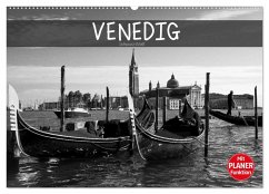 Venedig schwarz-weiß (Wandkalender 2026 DIN A2 quer), CALVENDO Monatskalender