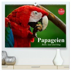 Papageien. Bunt, laut und klug (hochwertiger Premium Wandkalender 2026 DIN A2 quer), Kunstdruck in Hochglanz