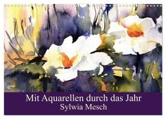 Mit Aquarellen durch das Jahr (Wandkalender 2026 DIN A3 quer), CALVENDO Monatskalender Cover Mit Aquarellen durch das Jahr (Wandkalender 2026 DIN A3 quer), CALVENDO Monatskalender
