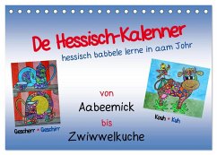 Cover De Hessisch-Kalenner - hessisch babbele lerne in aam Johr (Tischkalender 2026 DIN A5 quer), CALVENDO Monatskalender