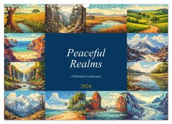 Cover Peaceful Realms of Illustrated Landscapes (Wall Calendar 2026 DIN A3 landscape), CALVENDO 12 Month Wall Calendar
