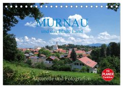 Murnau und das Blaue Land - Aquarelle und Fotografien (Tischkalender 2026 DIN A5 quer), CALVENDO Monatskalender