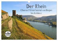 Cover Der Rhein. Oberes Mittelrheintal von Bingen bis Koblenz (Wandkalender 2026 DIN A3 quer), CALVENDO Monatskalender