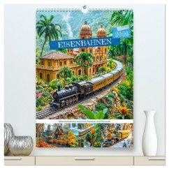 Cover Eisenbahnen - Miniaturbahnen zwischen Fantasie und Fernweh (hochwertiger Premium Wandkalender 2026 DIN A2 hoch), Kunstdruck in Hochglanz