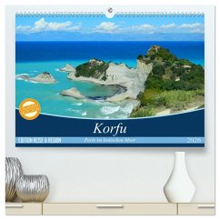 Korfu, Perle im Ionischen Meer (hochwertiger Premium Wandkalender 2026 DIN A2 quer), Kunstdruck in Hochglanz