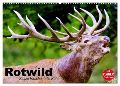 Rotwild. Edle Hirsche, stolze Kühe (Wandkalender 2026 DIN A2 quer), CALVENDO Monatskalender Cover Rotwild. Edle Hirsche, stolze Kühe (Wandkalender 2026 DIN A2 quer), CALVENDO Monatskalender