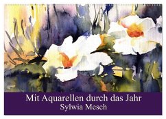 Mit Aquarellen durch das Jahr (Wandkalender 2026 DIN A2 quer), CALVENDO Monatskalender Cover Mit Aquarellen durch das Jahr (Wandkalender 2026 DIN A2 quer), CALVENDO Monatskalender