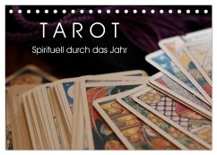 Cover Tarot. Spirituell durch das Jahr (Tischkalender 2026 DIN A5 quer), CALVENDO Monatskalender