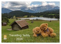 Cover Travelling Teddy 2026 (Wandkalender 2026 DIN A3 quer), CALVENDO Monatskalender