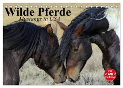 Wilde Pferde. Mustangs in USA (Tischkalender 2026 DIN A5 quer), CALVENDO Monatskalender