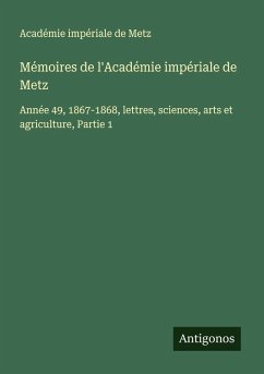 Cover Mémoires de l'Académie impériale de Metz