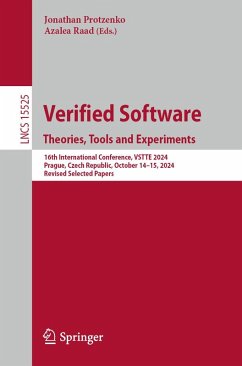 Verified Software. Theories, Tools and Experiments (eBook, PDF)