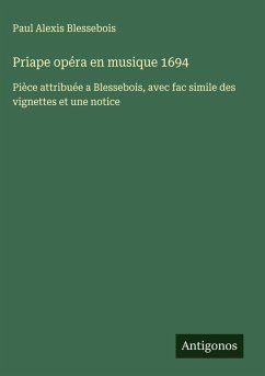 Cover Priape opéra en musique 1694