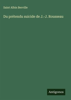 Cover Du prétendu suicide de J.-J. Rousseau