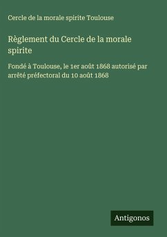 Cover Règlement du Cercle de la morale spirite