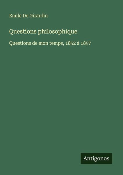 Questions philosophique Questions philosophique