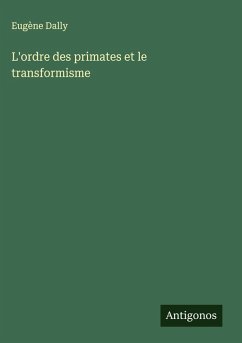 Cover L'ordre des primates et le transformisme