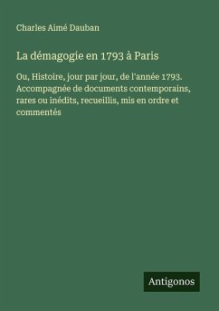 Cover La démagogie en 1793 à Paris
