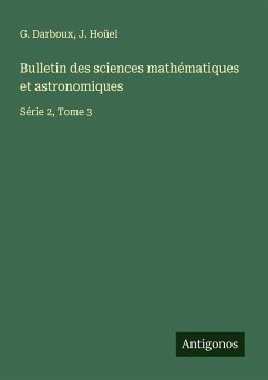 Cover Bulletin des sciences mathématiques et astronomiques
