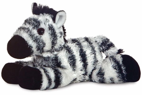 Aurora 13284 - Mini Flopsies Zebra Zany, Plüschtier, 20 cm