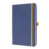 Wochenkalender Linescape 2026, ca. A5, blau/gelb