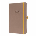 Wochenkalender Linescape 2026, ca. A5, braun/gelb