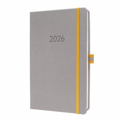 Cover Wochenkalender Linescape 2026, ca. A5, hellgrau/gelb