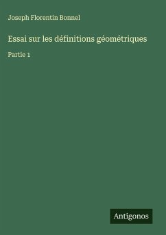 Cover Essai sur les définitions géométriques