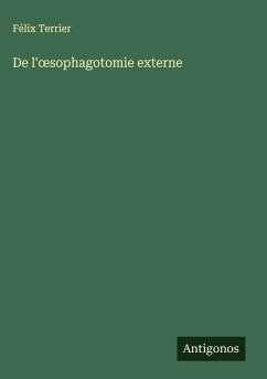 Cover De l'¿sophagotomie externe