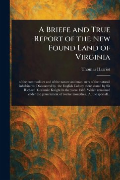 Cover A Briefe and True Report of the New Found Land of Virginia