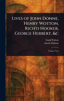 Cover Lives of John Donne, Henry Wotton, Rich'd Hooker, George Herbert, &c