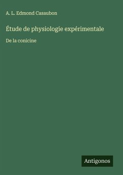 Cover Étude de physiologie expérimentale