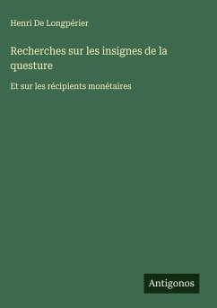Cover Recherches sur les insignes de la questure