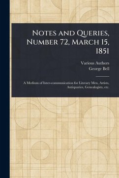 Cover Notes and Queries, Number 72, March 15, 1851