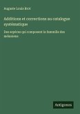 Additions et corrections au catalogue systématique
