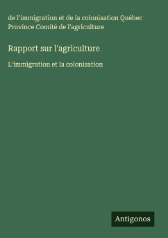 Cover Rapport sur l'agriculture