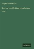 Essai sur les définitions géométriques Essai sur les définitions géométriques