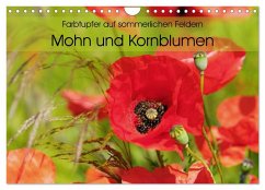 Cover Farbtupfer auf sommerlichen Feldern - Mohn und Kornblumen (Wandkalender 2026 DIN A4 quer), CALVENDO Monatskalender
