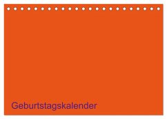 Cover Bastel-Geburtstagskalender orange / Geburtstagskalender (Tischkalender 2026 DIN A5 quer), CALVENDO Monatskalender