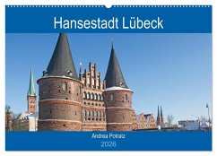 Cover Hansestadt Lübeck / Geburtstagskalender (Wandkalender 2026 DIN A2 quer), CALVENDO Monatskalender