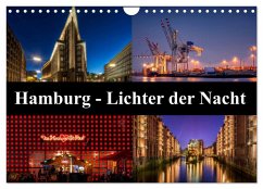 Hamburg - Lichter der Nacht (Wandkalender 2026 DIN A4 quer), CALVENDO Monatskalender